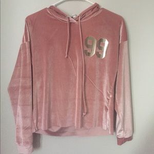 pink suede sweater